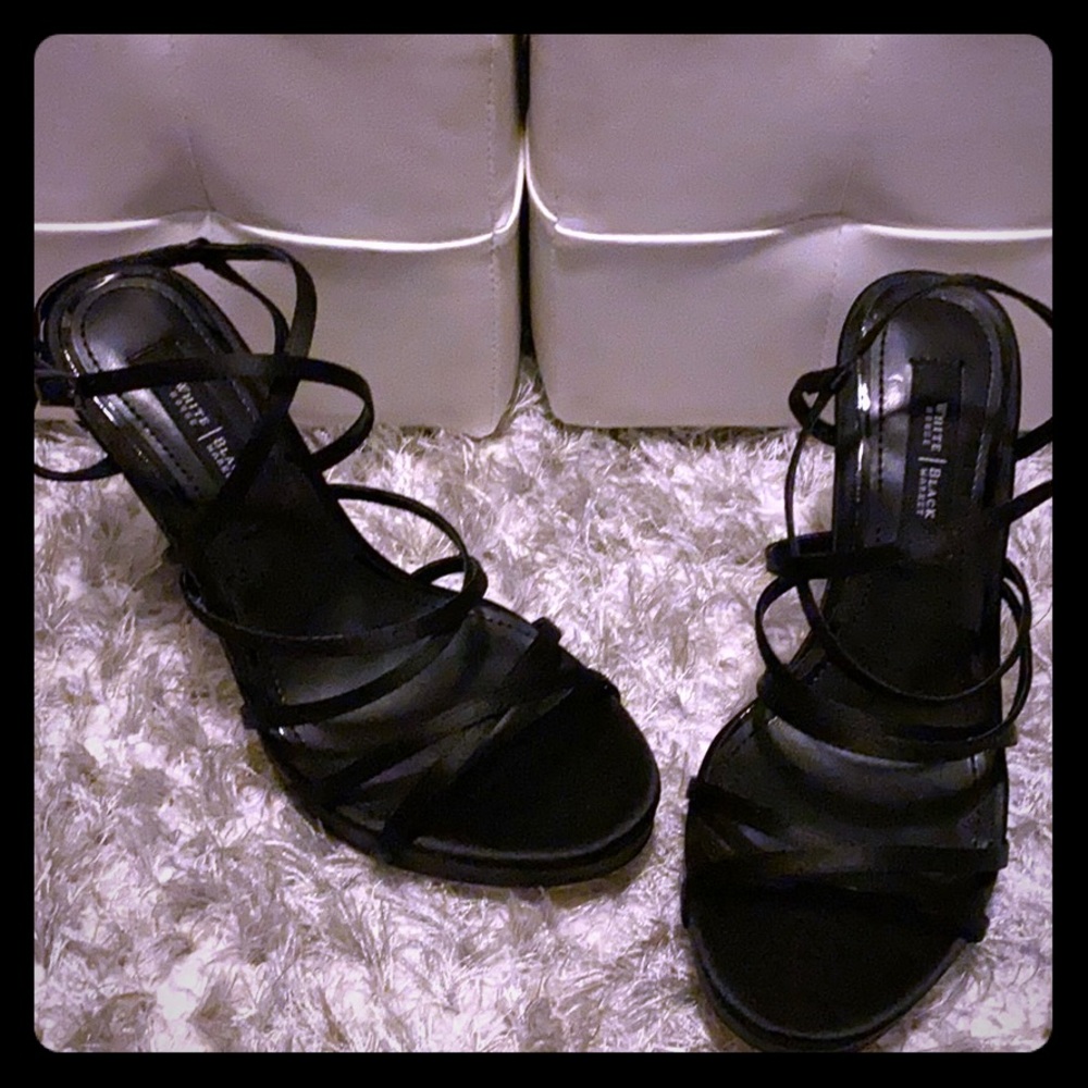 Brand New Black Satin evening Heels